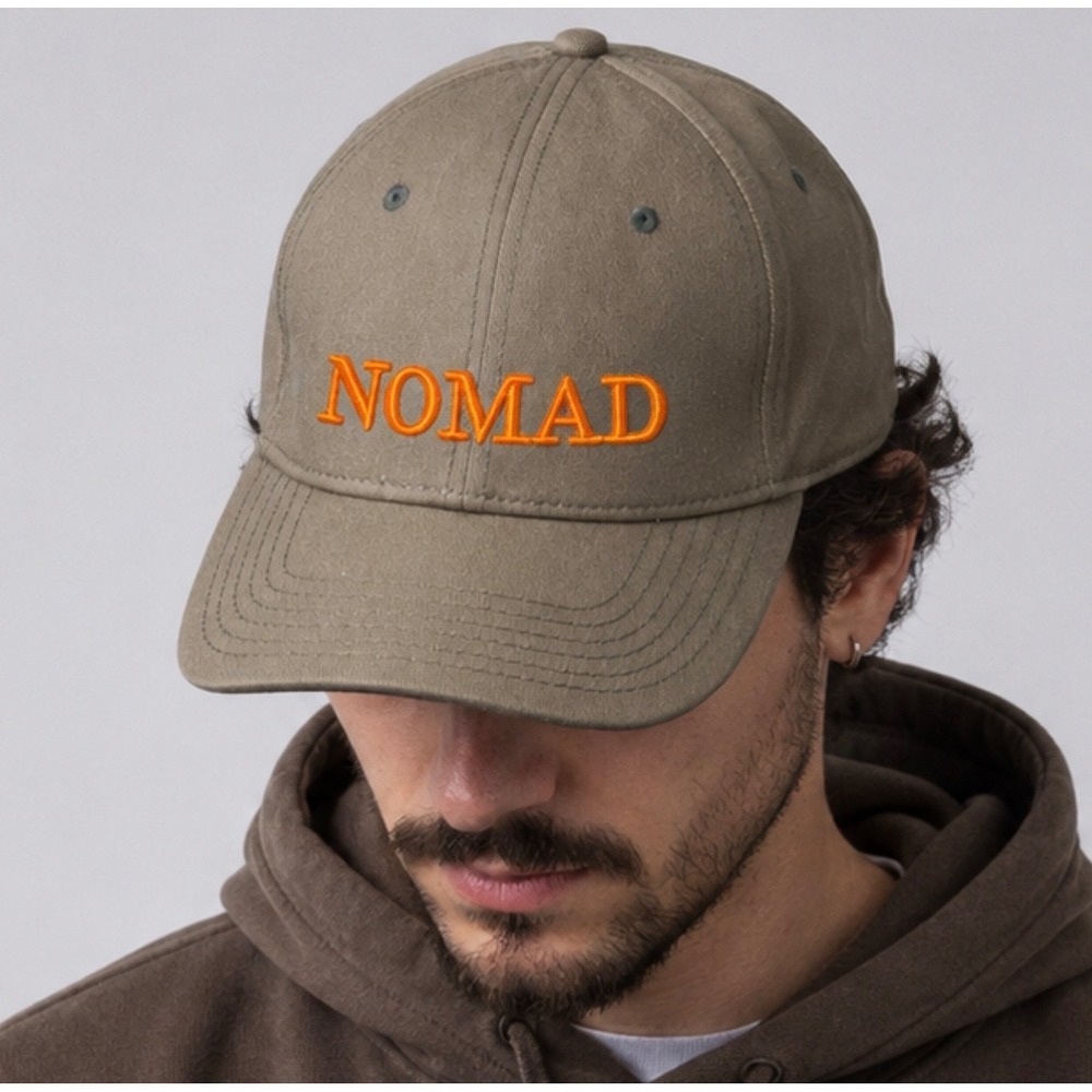 NOMAD Hat Mens L-XL Olive Green Headwear A-Flex Stretch Fit Logo Baseball Cap